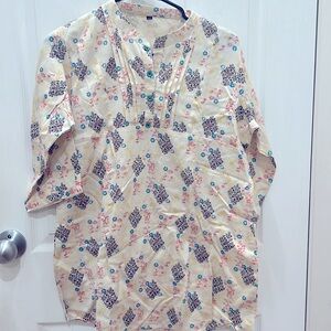 LINEN FABRIC SHORT KURTA